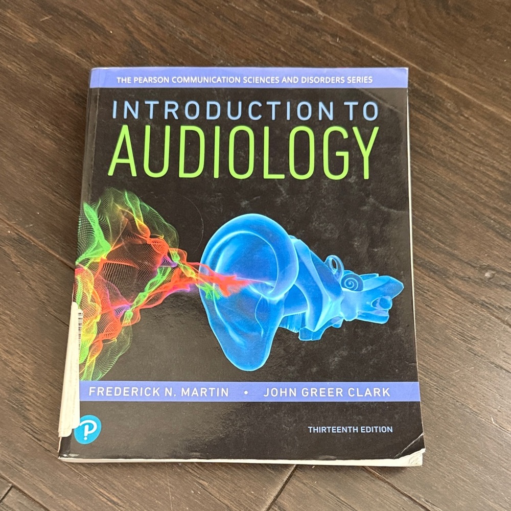 Introduction to Audiology Textbook - Black with Neon Blue & Green Cover